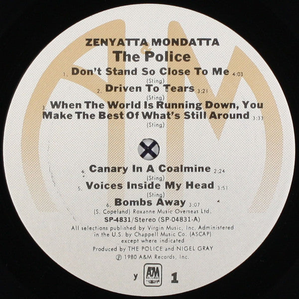 The Police : Zenyatta Mondatta (LP, Album, Y -)