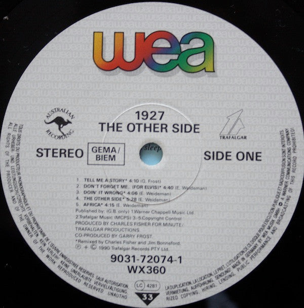 1927 : The Other Side (LP, Album)