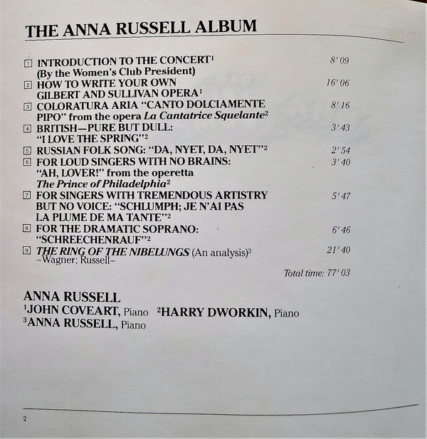 Anna Russell - The Anna Russell Album? (CD) (Near Mint (NM Or M-)) - DaddyPop