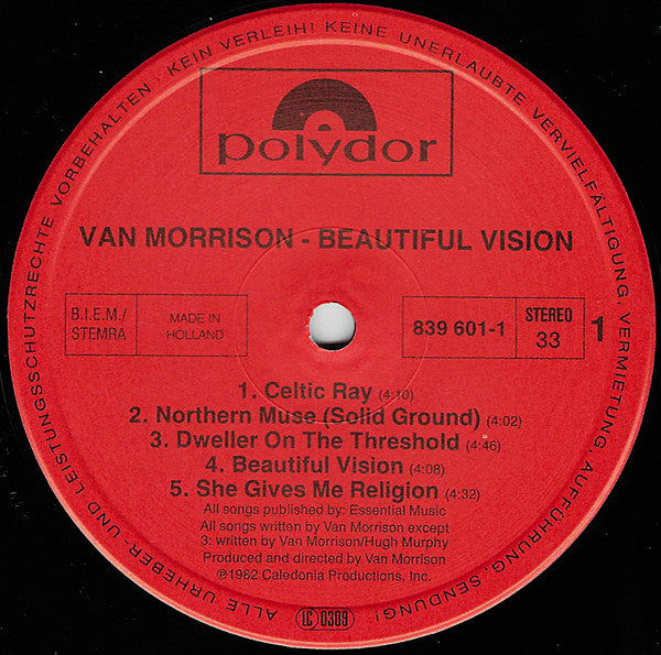 Van Morrison : Beautiful Vision (LP, Album)