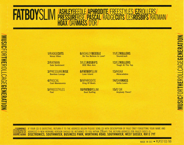 Various : Music For The Rollcage Generation (CD, Mixed, Promo)