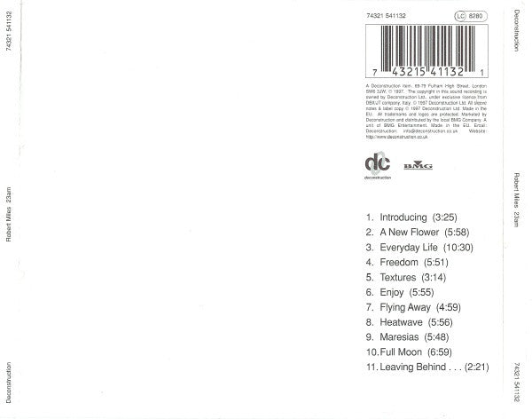 Robert Miles : 23am (CD, Album, Mixed)