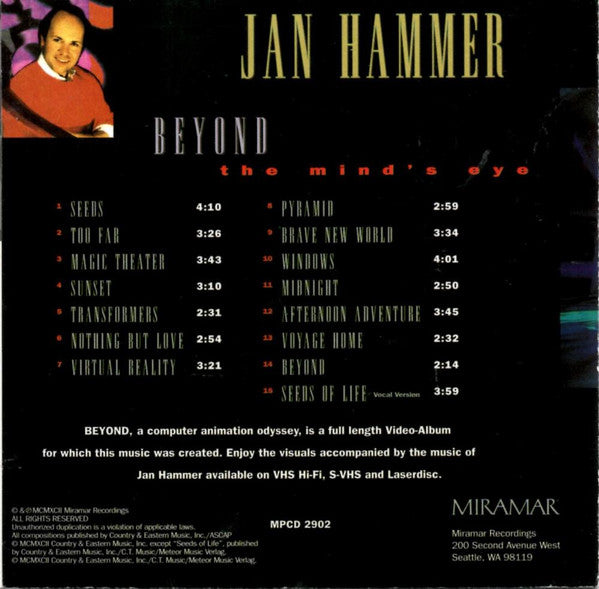 Jan Hammer - Beyond The Minds Eye (CD) (Near Mint (NM Or M-)) - DaddyPop