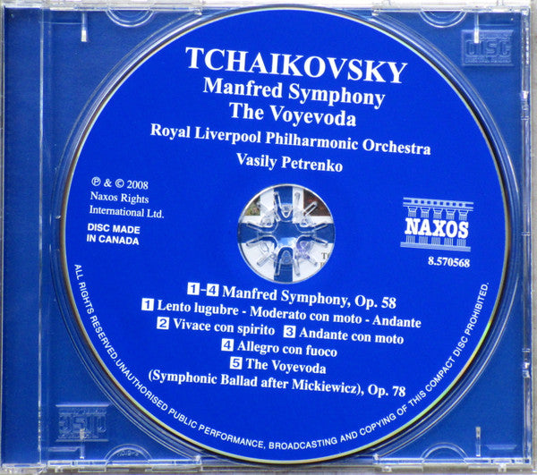 Pyotr Ilyich Tchaikovsky - Royal Liverpool Philharmonic Orchestra, Vasily Petrenko : Manfred Symphony • The Voyedova (CD, Album)