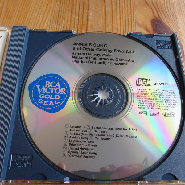 James Galway - Charles Gerhardt, National Philharmonic Orchestra : Annie's Song And Other Galway Favorites (CD, RM)