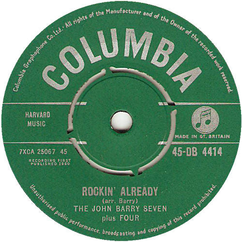 The John Barry Seven Plus Four : Hit & Miss (7", Single)