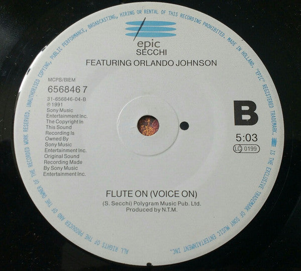 Stefano Secchi Featuring Orlando Johnson : I Say Yeah (7", Single)