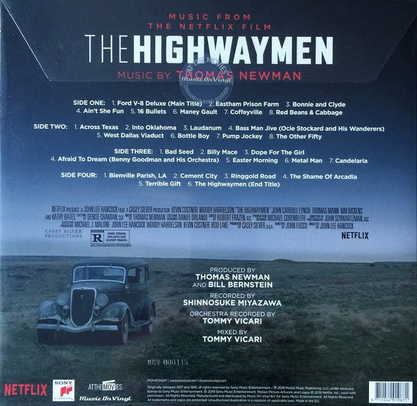 Thomas Newman : The Highwaymen (Original Motion Picture Soundtrack) (2xLP, Album, Ltd, Num, Red)
