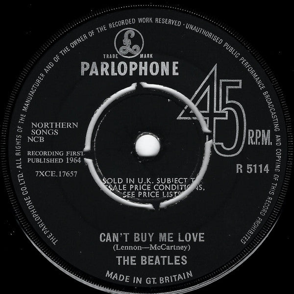 The Beatles : Can't Buy Me Love (7", Single, Mono)
