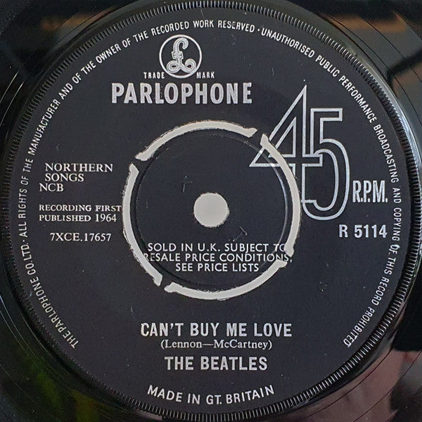 The Beatles : Can't Buy Me Love (7", Single, Mono)