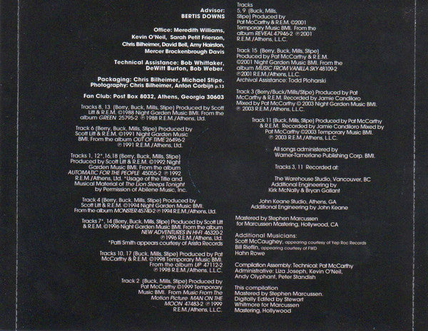 R.E.M. : In Time (The Best Of R.E.M. 1988-2003) (CD, Comp)