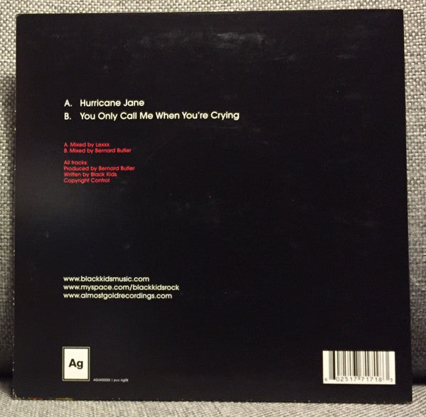 Black Kids : Hurricane Jane (7", Single, Ora)