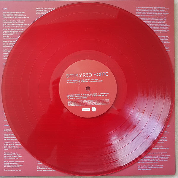 Simply Red : Home (LP, Album, RE, Red)