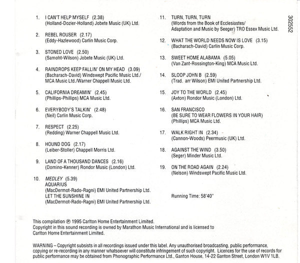 The Starshine Orchestra & Singers : Songs From Forrest Gump (CD, Album)