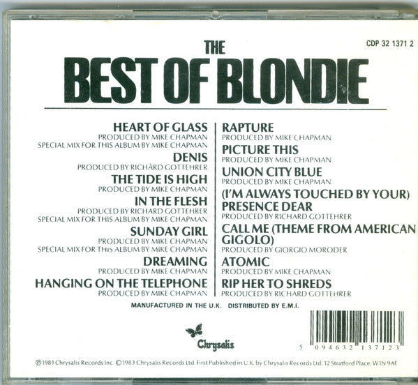 Blondie : The Best Of Blondie (CD, Comp, RE)