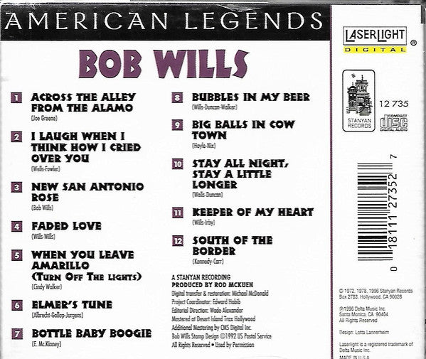 Bob Wills : American Legends (CD, Comp)