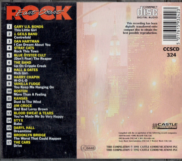 Various : East Coast Rock (CD, Comp, Dif)