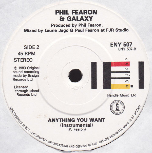 Phil Fearon & Galaxy : Fantasy Real (7", Single)