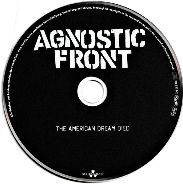 Agnostic Front : The American Dream Died (CD, Album)