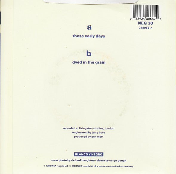 Everything But The Girl : These Early Days (7", Single)