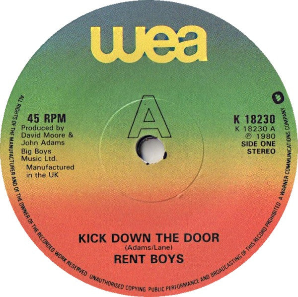 Rent Boys : Kick Down The Door (7", Single)