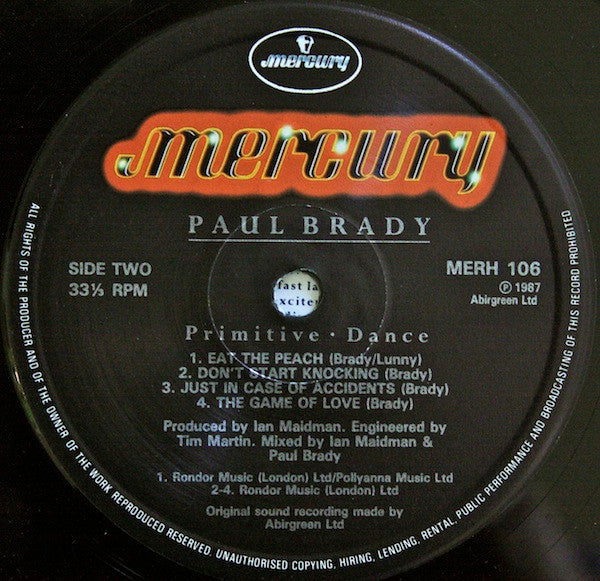 Paul Brady : Primitive • Dance (LP, Album)