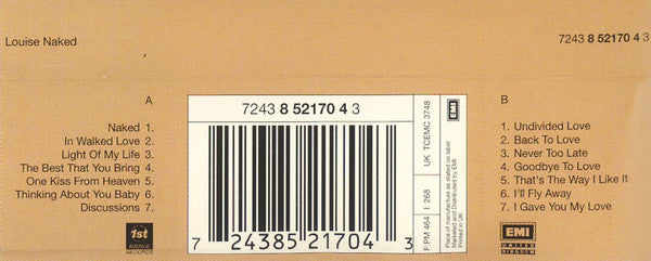 Louise : Naked (Cass, Album)