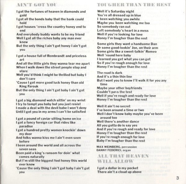 Bruce Springsteen : Tunnel Of Love (CD, Album)