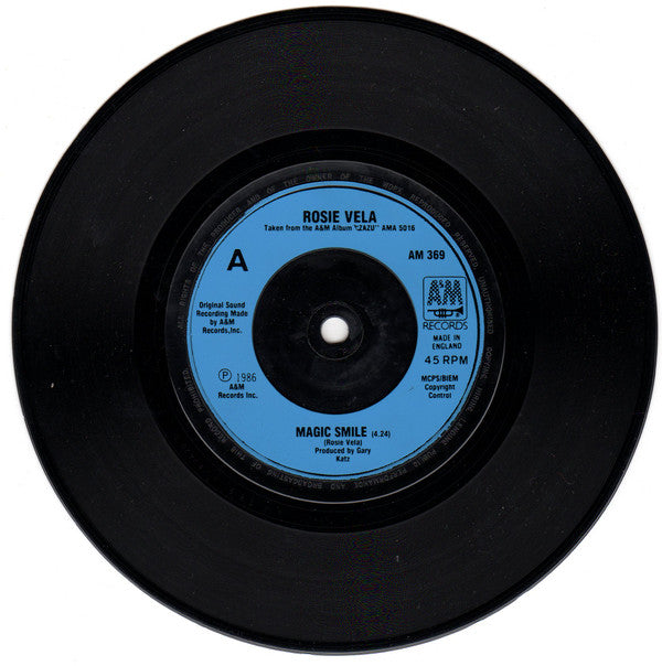 Rosie Vela : Magic Smile (7", Single, Blu)