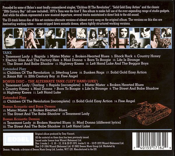 T. Rex : Tanx (CD, Album, RE, RM + CD, Comp, RE, RM + Comp)