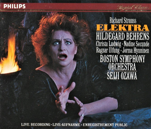 Richard Strauss – Hildegard Behrens • Christa Ludwig • Nadine Secunde • Ragnar Ulfung • Jorma Hynninen / Boston Symphony Orchestra • Seiji Ozawa : Elektra (2xCD, Album, RE)