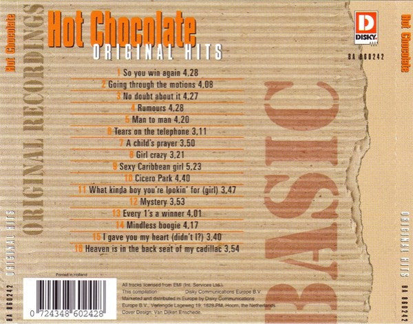 Hot Chocolate : Original Hits (CD, Comp)