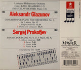 Alexander Glazunov, Sergei Prokofiev, Sviatoslav Richter : Piano Concerto No. 1, Piano Sonata No. 6 (CD, RM)