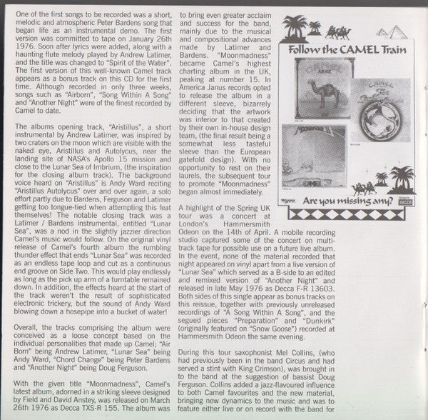 Camel - Moonmadness (CD) (Near Mint (NM Or M-)) - DaddyPop