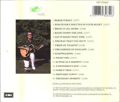 Gerry Rafferty : Right Down The Line - The Best Of Gerry Rafferty (CD, Comp, RE)