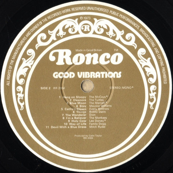 Various : Good Vibrations (LP, Album, Comp, Mono)