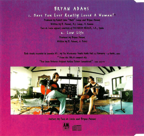 Bryan Adams : Have You Ever Really Loved A Woman? (CD, Single)