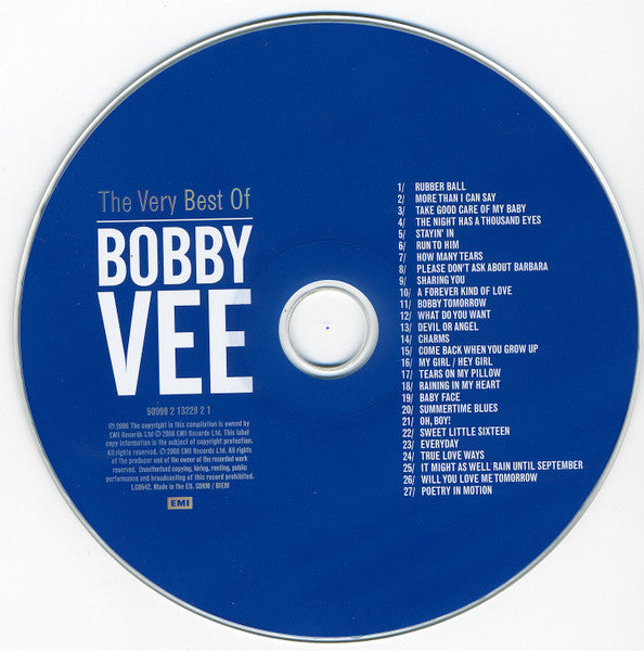 Bobby Vee : The Very Best Of Bobby Vee (CD, Comp, RM)