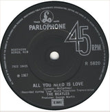The Beatles : All You Need Is Love (7", Single, Mono, RE, Sol)