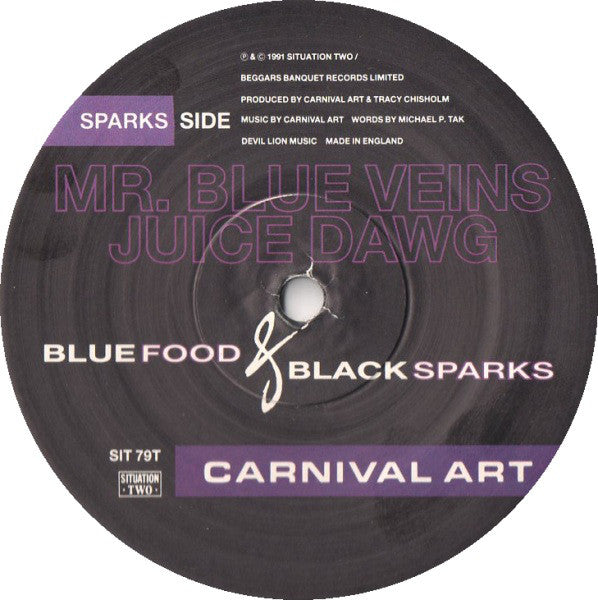 Carnival Art : Blue Food & Black Sparks (12")