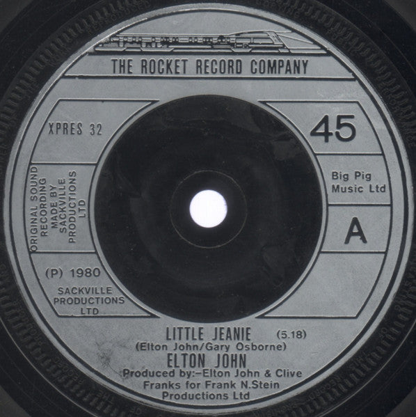 Elton John : Little Jeanie (7", Com)