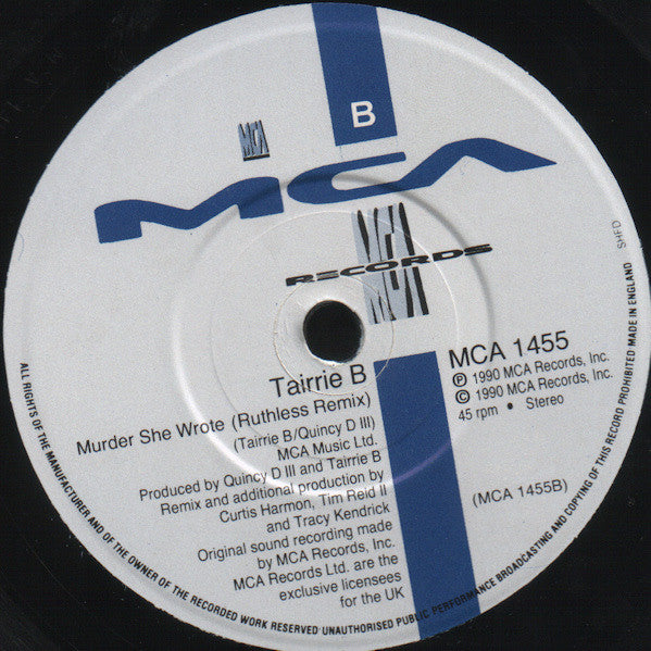 Tairrie B. : Murder She Wrote (7", Single)