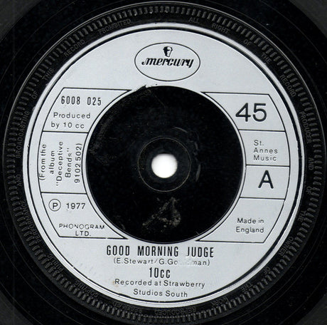 10cc : Good Morning Judge (7", Single, Sil)