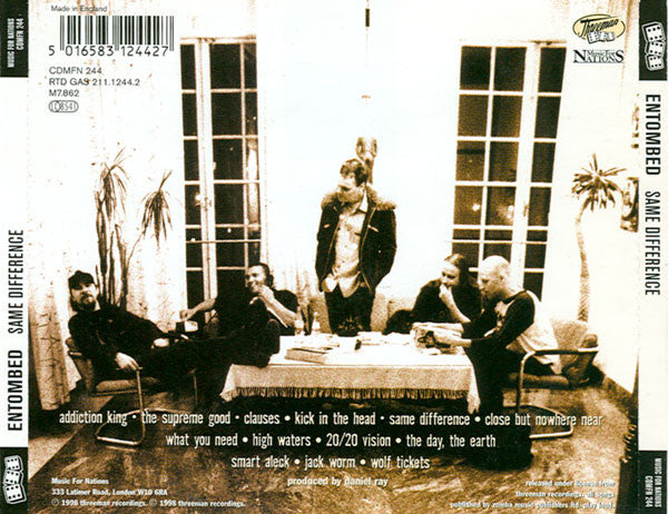 Entombed : Same Difference (CD, Album)