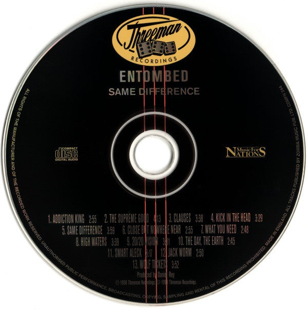 Entombed : Same Difference (CD, Album)
