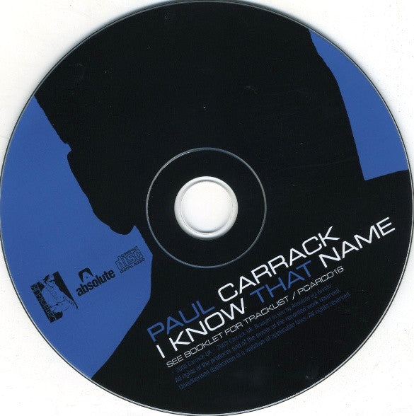 Paul Carrack : I Know That Name (CD, Album)