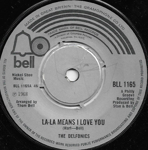 The Delfonics : La-La Means I Love You (7", Single, RE, Kno)