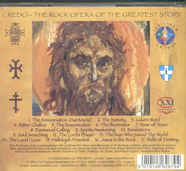 Various : Credo The Rock Opera Of The Greatest Story (CD)