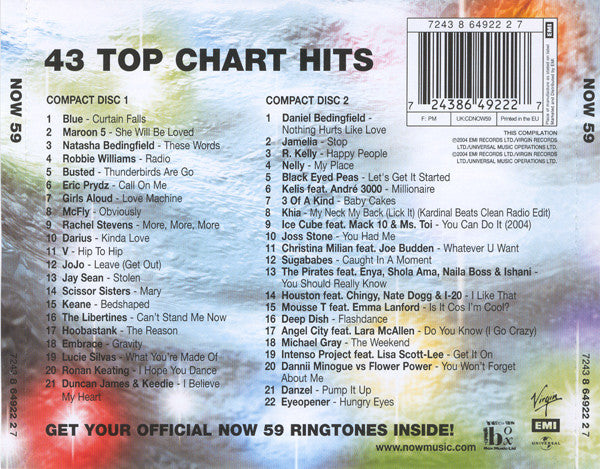 Various : Now That's What I Call Music! 59 (2xCD, Comp)