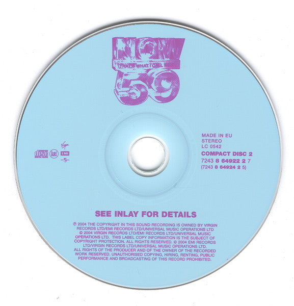 Various : Now That's What I Call Music! 59 (2xCD, Comp)